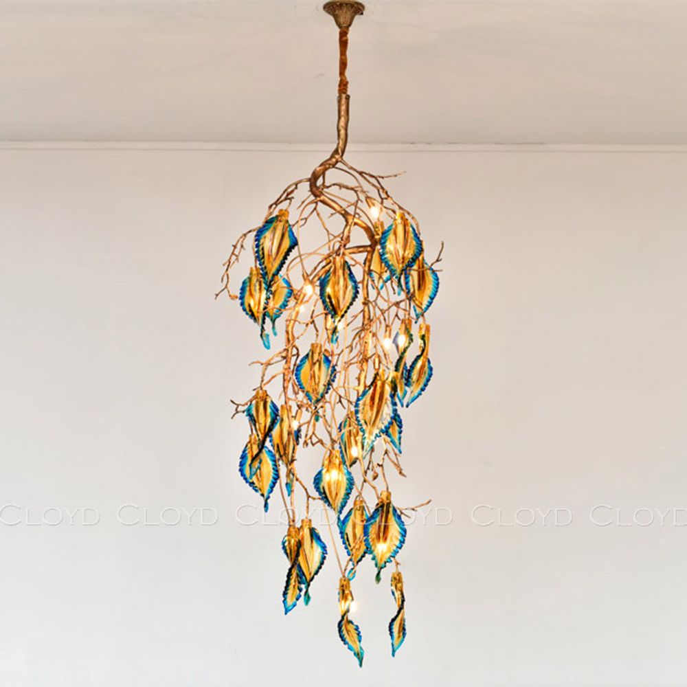 Люстра Cloyd MAORI C12 / выс. 180 см - латунь (арт.11096)