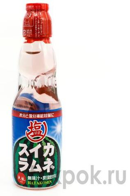 Газированный напиток рамунэ со вкусом арбуза с морской солью Hatakosen Ramune, 200 мл