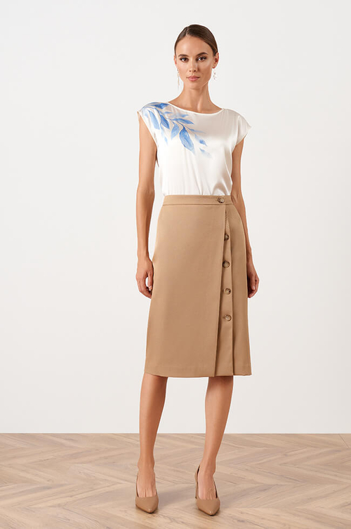 4839 Юбка женская (бежевый)