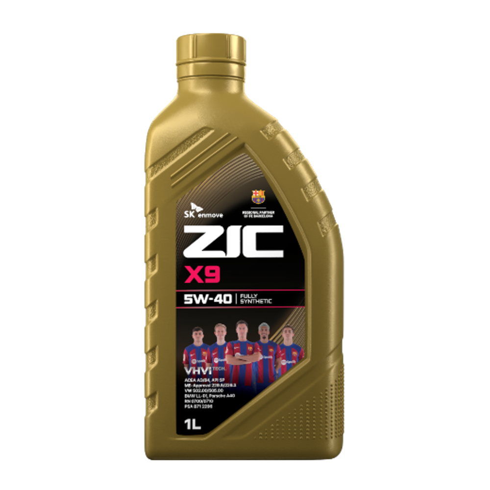 Моторное масло Zic X9 5W-40, синтетическое, 1 л
