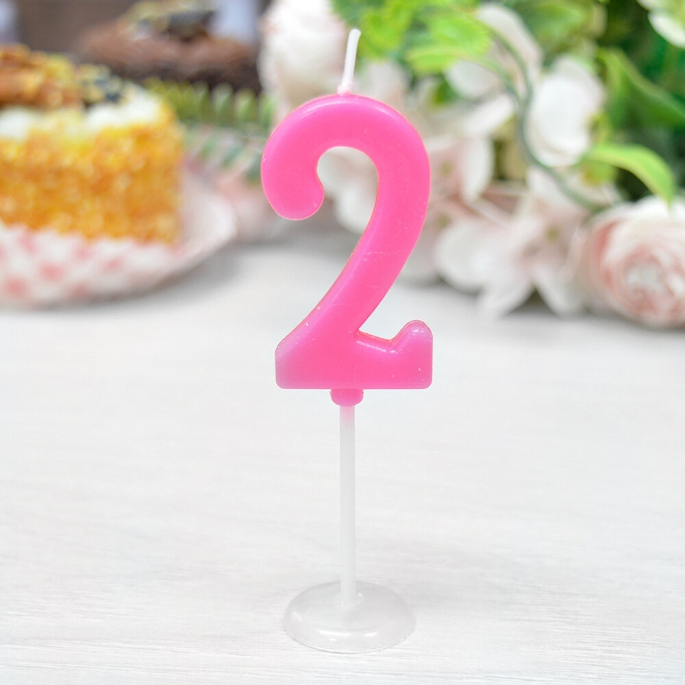 Свеча для торта цифра "2", 7см