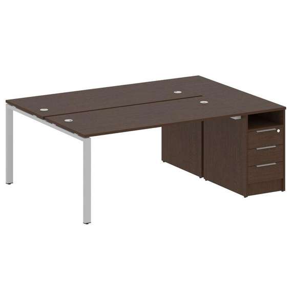 Метал Систем Рабочая станция с тумбой на П-образном м/к БП.РС-СТП-2.4