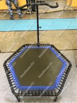 Каркасный батут с Т-образной ручкой, синий, диаметр 4 фт, шестиугольный