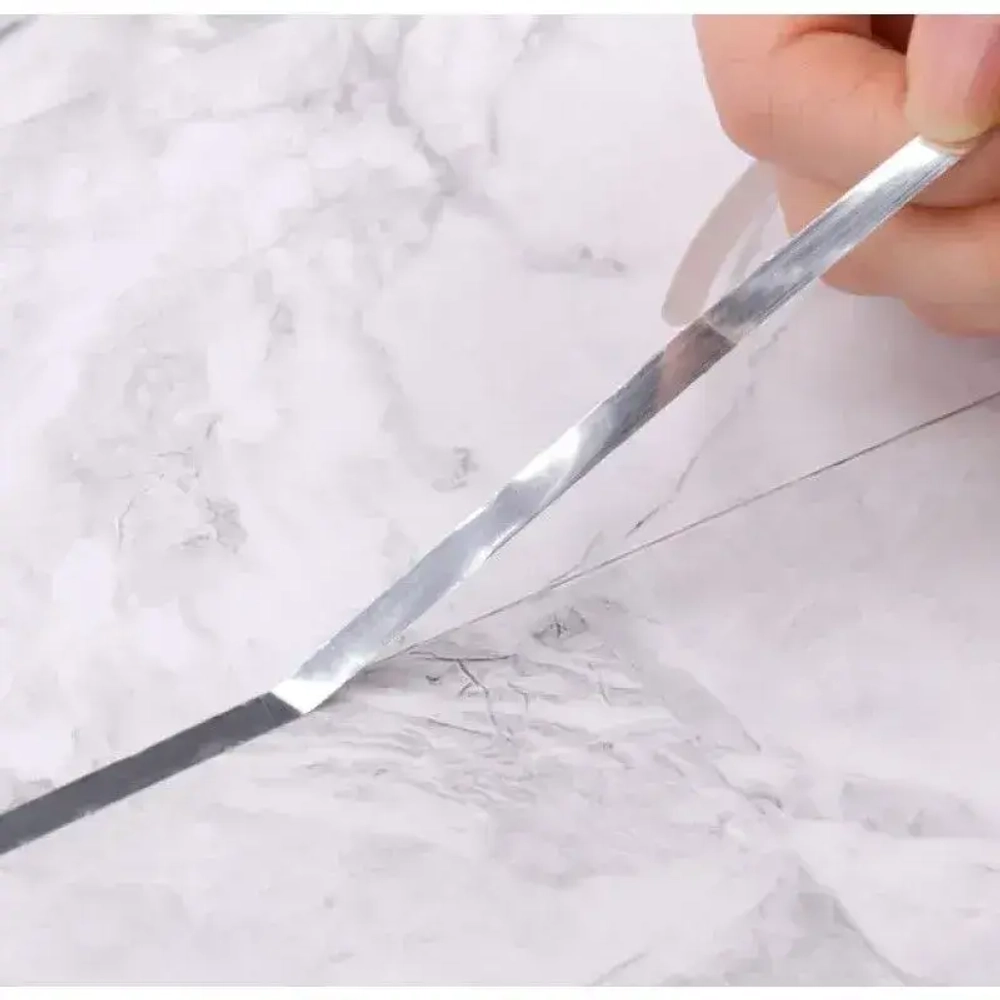 Межплиточная лента серебристая на клеевой основе, самоклеящаяся, для обновления плиточных швов, декор для кухни и ванной, ширина 1см, длина 50м.