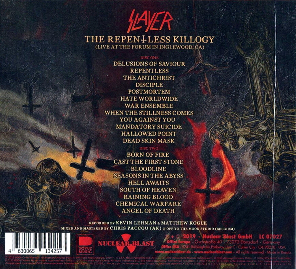Slayer / The Repentless Killogy (Live At The Forum In Inglewood, CA)(RU)(2CD)