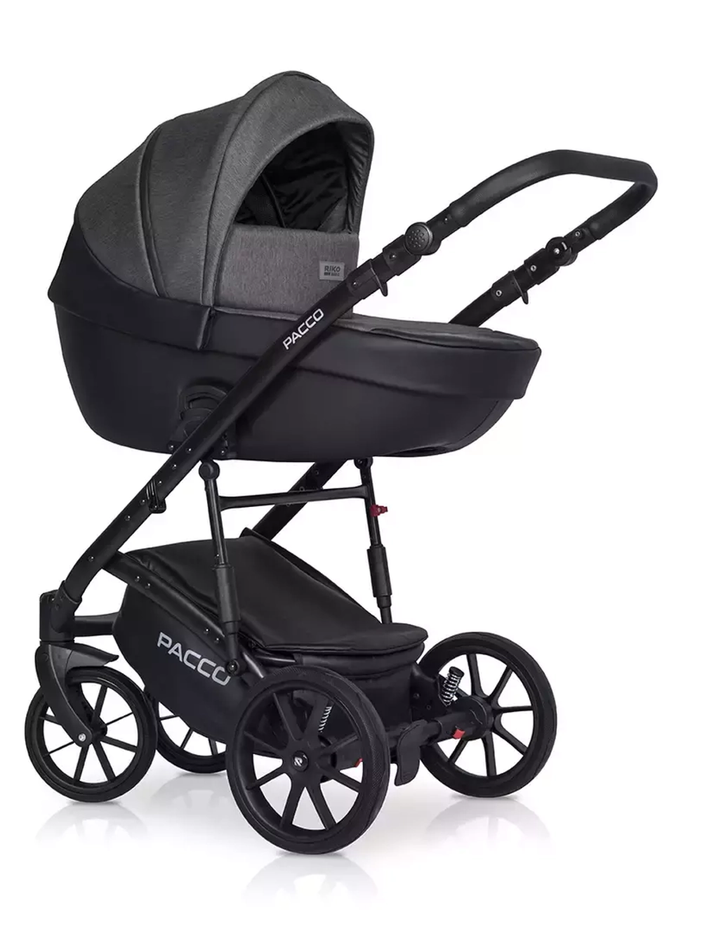 Коляска  PACCO (3 в 1) (RIKO BASIC) 04 Carbon (темно-серый-черный)