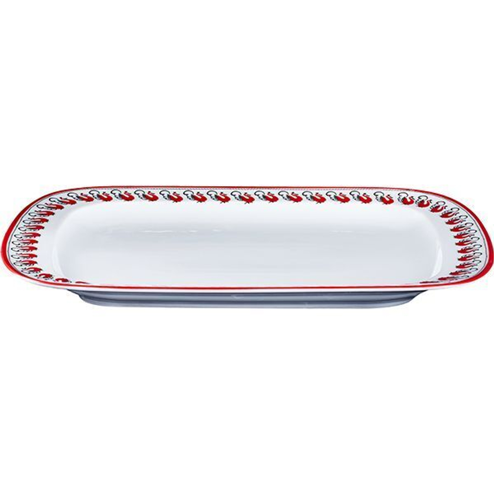 Прямоугольная тарелка «Мезень» (27х15,3 см) (Цвет: белый)