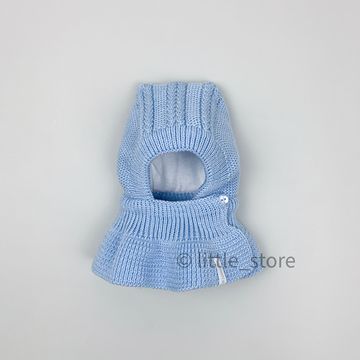 Шапка-шлем демисезонная "Барбариска" Голубая