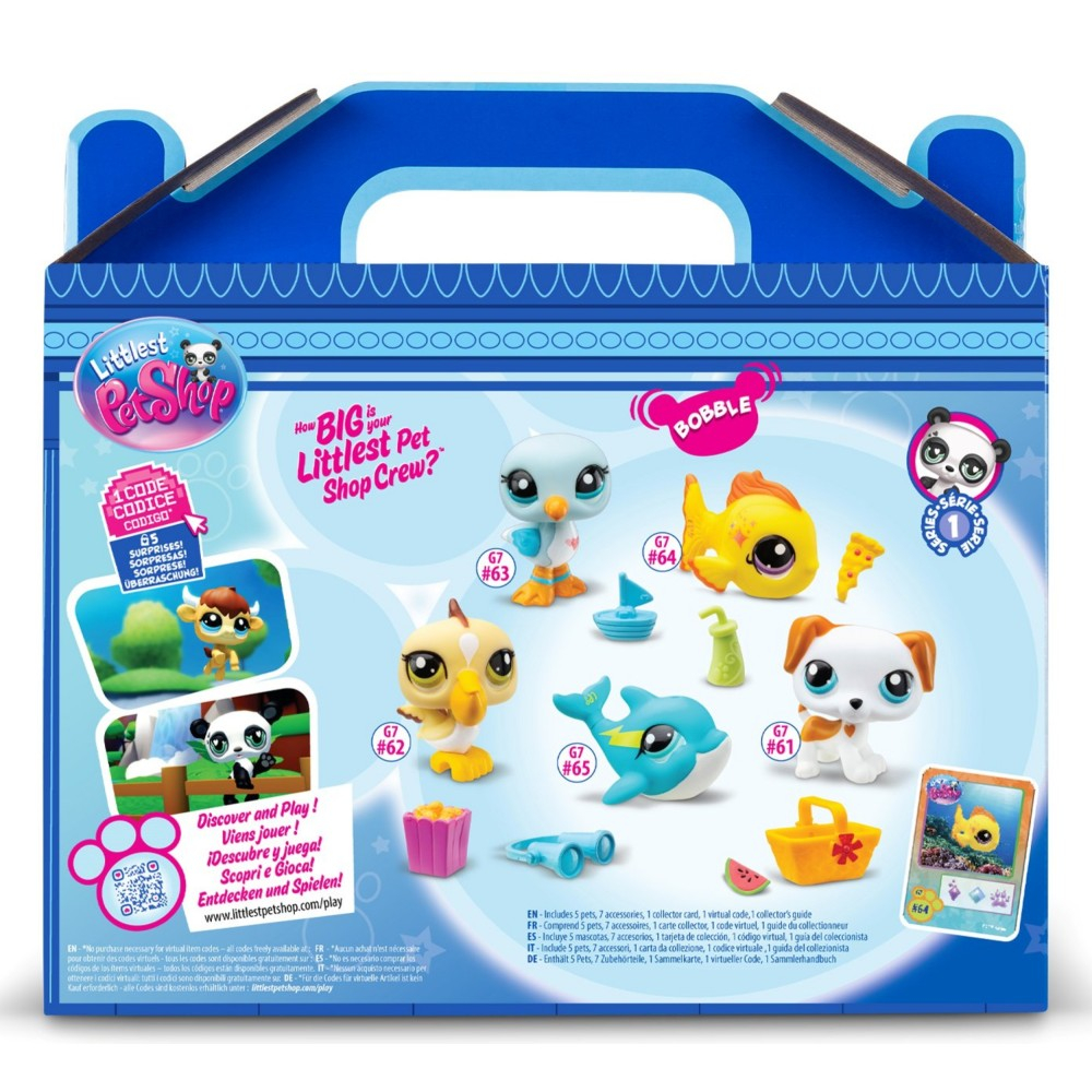Littlest Pet Shop - Пляжный набор с пятью животными 5-ПАК + аксессуары LPS00517