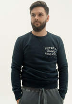 Свитшот Bowery NYC "Physical Education" White / Mood Indigo