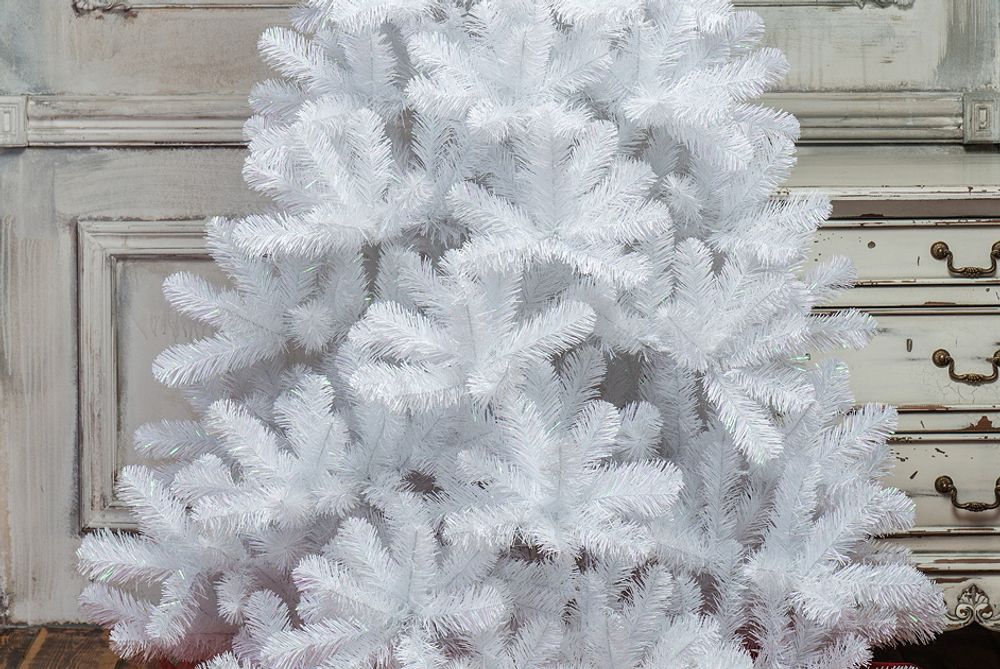 Искусственная белая елка «Жемчужная» (пвх) 180 см / 1.8 м