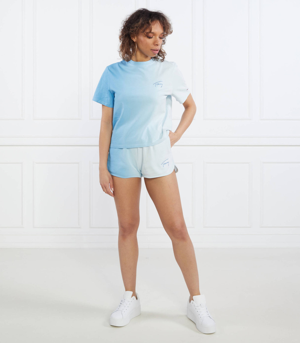 Футболка TJW CLS DIP DYE SIGNATURE TEE Tommy Jeans - голубой(DW0DW15456)