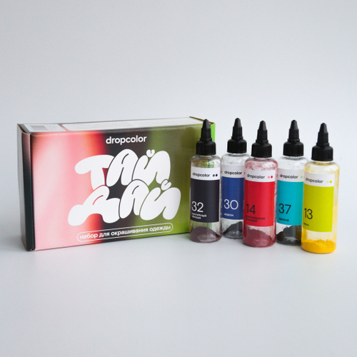 Тай-дай сет в бутылочках 5 цветов №7