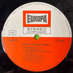 Винтажная виниловая пластинка LP The Hiltonaires Hits For Young People 4 (Germany 1975)