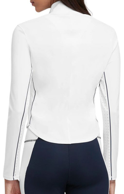 Женская теннисная футболка (dł. Рукава) Wilson Brentwood Half-Zip Longsleeve - белый