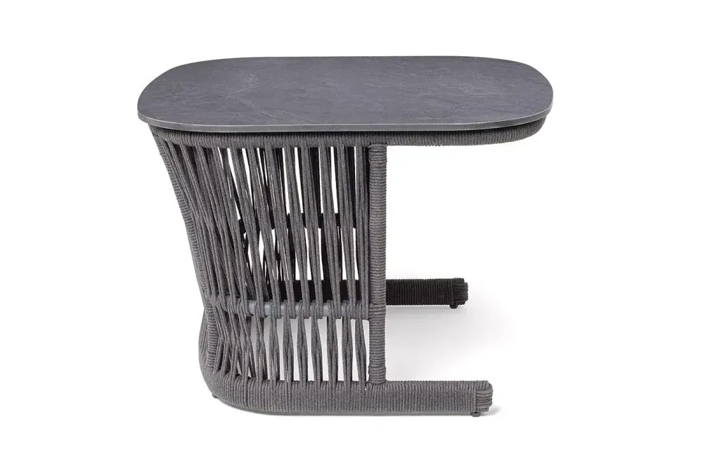 "Лугано" журнальный стол 76х76 H55 см из HPL, цвет "серый гранит"