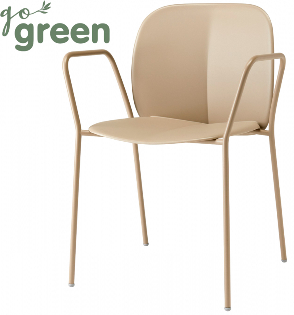 Кресло пластиковое Scab Design Mentha Go Green, тортора