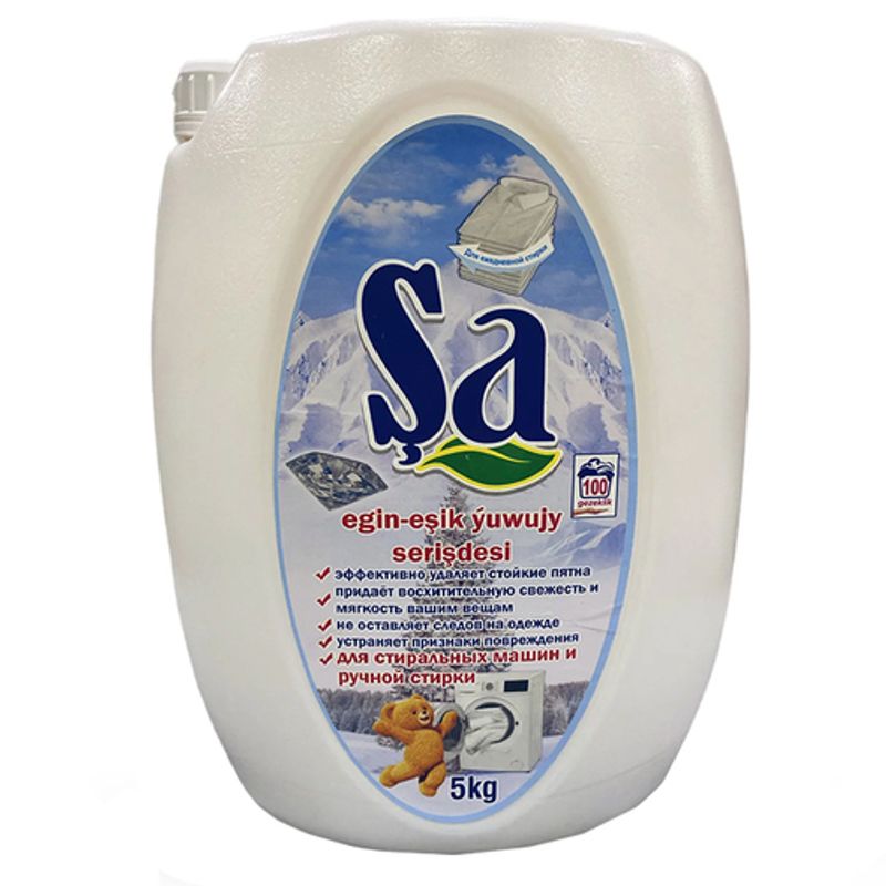 Порошок стиральный Sa жидкий для белого белья 5 кг/кан