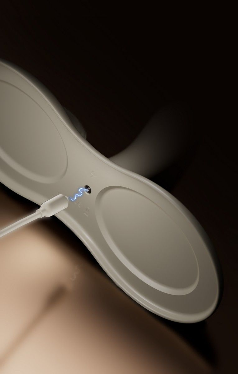 Белая виброподушка с функцией нагрева Flora (Цвет: белый)