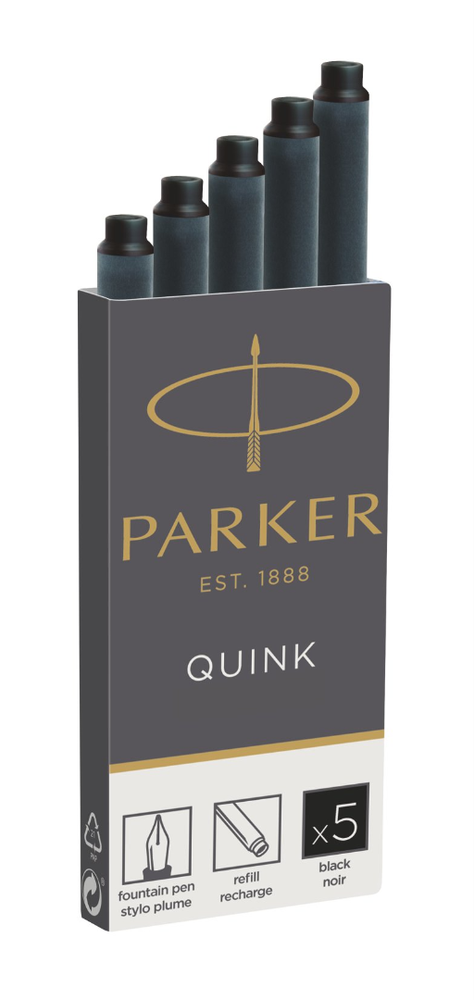 Parker Картриджи чернильные &quot;Cartridge Quink&quot; черные, 5шт., блистер