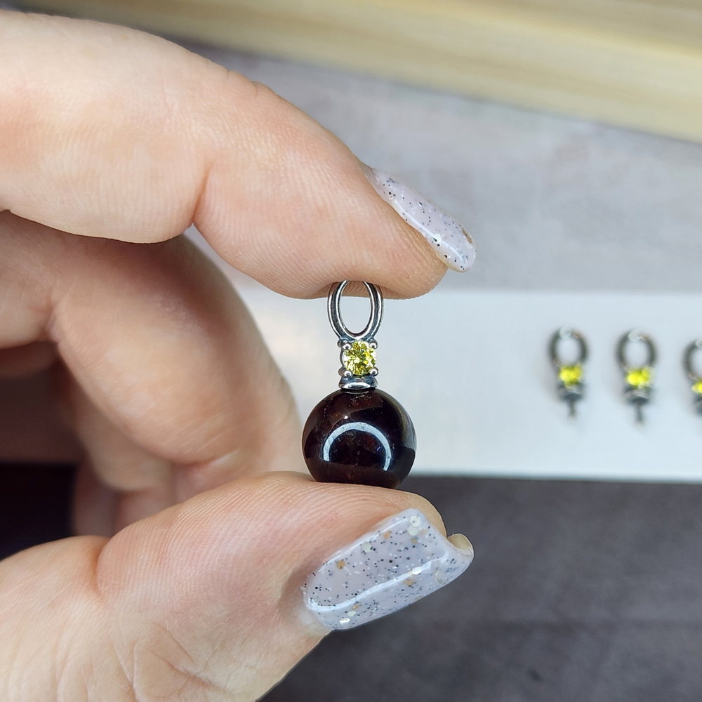 Бейл, шапочка, штифт для вклейки, фианит кристалл, ювелирная заводская фурнитура, про-во Россия