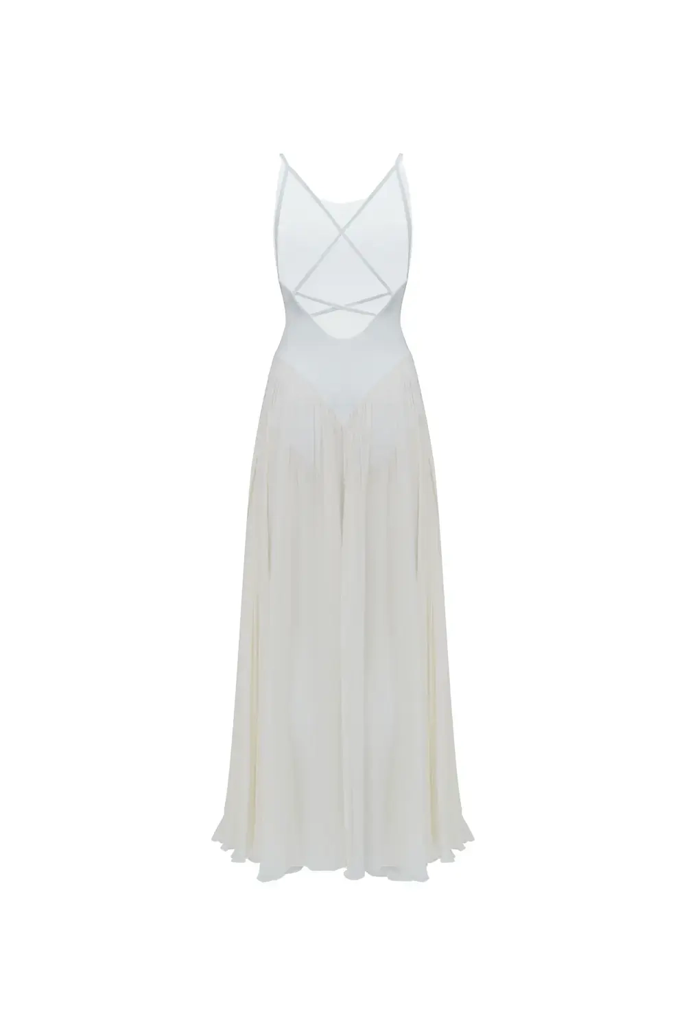 Платье-русалка белое