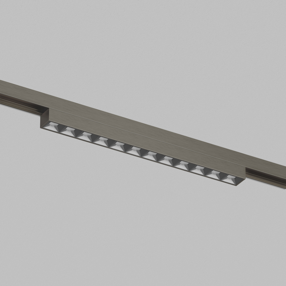 DK5771-DN Светильник для трека SHINE GRILL со светодиодом, L231*W19*H27, 48V DC, 10W, RA?90, 3000K, IP20, темный никель, алюминий