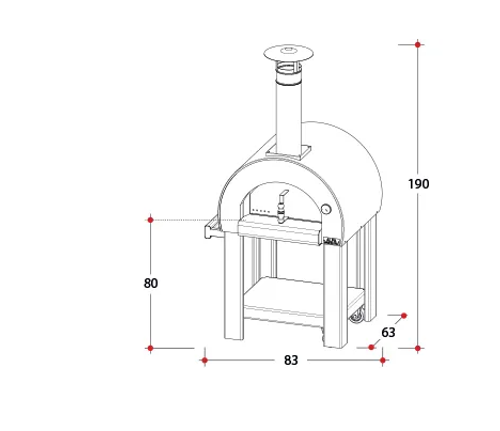 Печь для пиццы на дровах ALFA PIZZA 5 Minuti