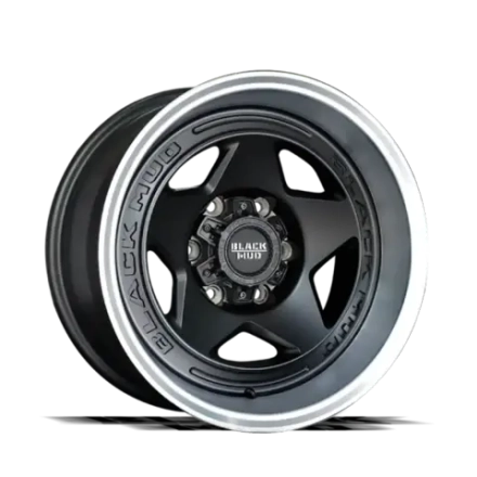 Диск колёсный литой BLACK MUD M550 R17 8,5 ET0 Matte Black W Machined Lip