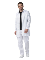 Халат медицинский мужской Dr. Nice DRN825 с воротником, белый, 48
