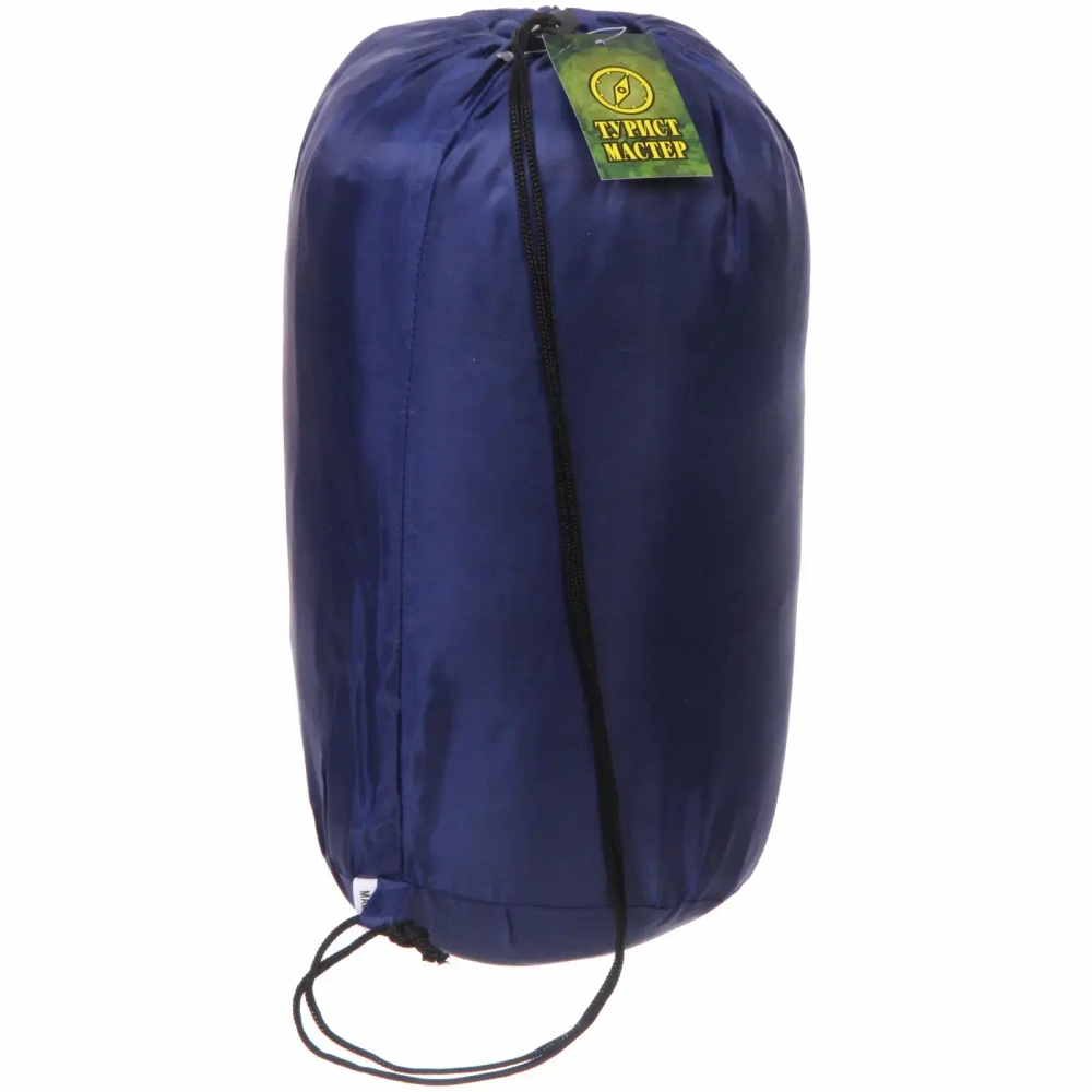 Спальник одеяло с капюшоном 200*70см 950гр синий +5С