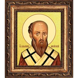 Альвиан Анейский Священномученик. Икона на холсте.