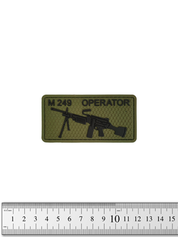 Шеврон M249 Operator PVC. Олива