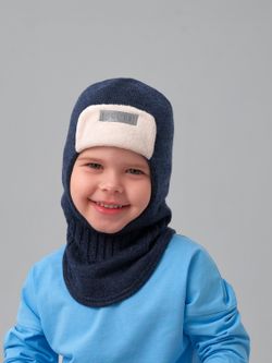 Шлем весенний/осенний вязаный (Джинсовый) ТОКИ