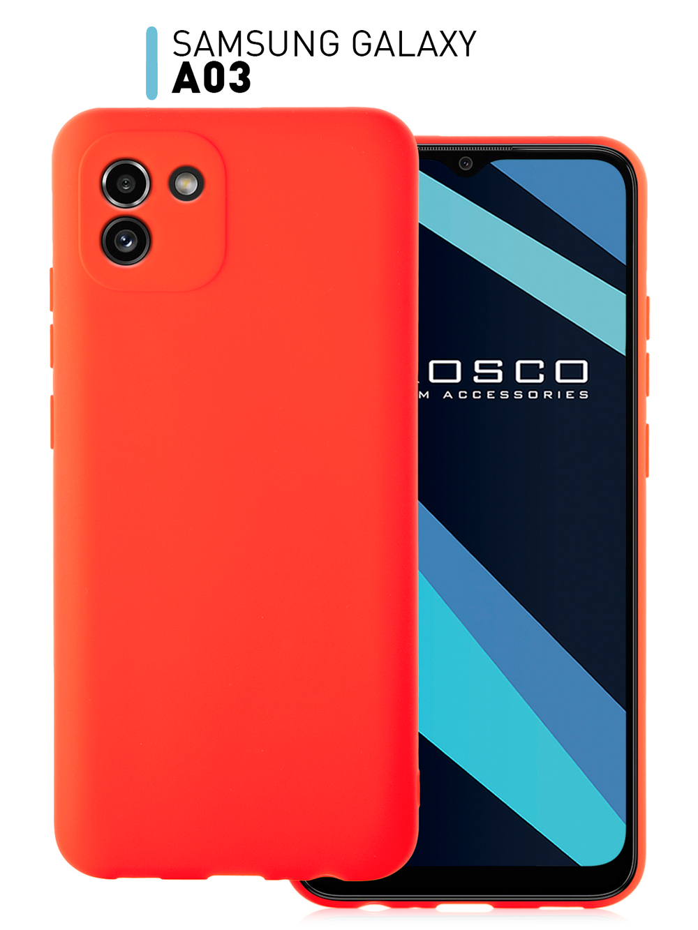 Чехол ROSCO для Samsung Galaxy A03 оптом (арт. SS-A03-COLOURFUL-RED)
