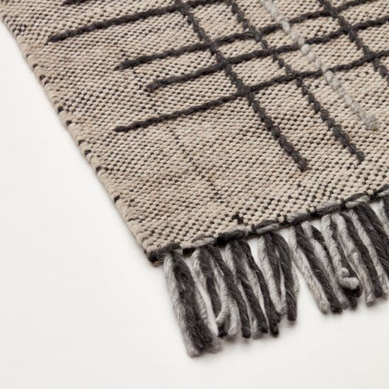 Eneo Ковер с бежевыми и коричневыми кисточками 160 x 230 см