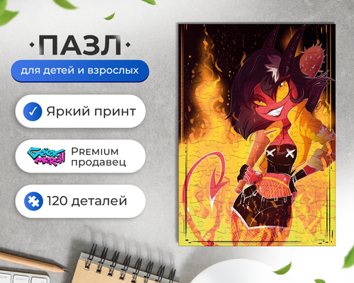 Пазл Милли Держит Биту Адский босс Helluva Boss
