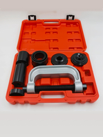 Набор для замены, выпрессовки, снятия, установки сайлентблоков и шаровых опор со струбциной 10 предметов