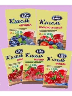 Кисель Love Day Малина 30 г * 20 шт в 1 упаковке