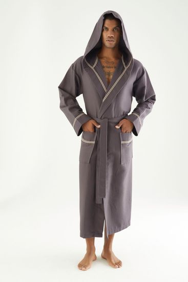 24680 Халат мужской вафельный с капюшоном Nysa Elmas Pike