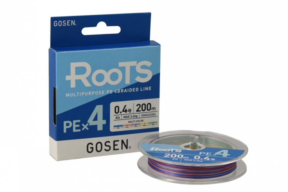 Шнур для рыбалки Gosen ROOTS PE X4 Multicolor