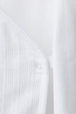 ZARA КОМПЛЕКТ ИЗ ФУТБОЛКИ И ЛЕГИНСОВ С РЕЛЬЕФНЫМ УЗОРОМ, ЖЕЛТОВАТО-БЕЛЫЙ