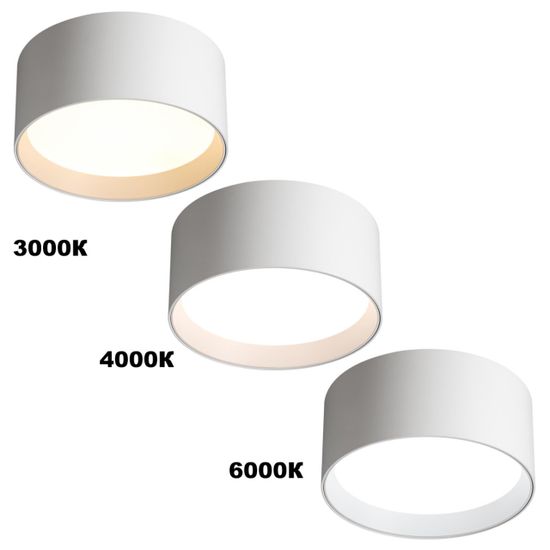 359592 OVER NT25 392 белый Светильник накладной светодиодный с переключ. цв. температуры IP20 LED 6W 220-240V 3000К\4000К\6000К ORBIS