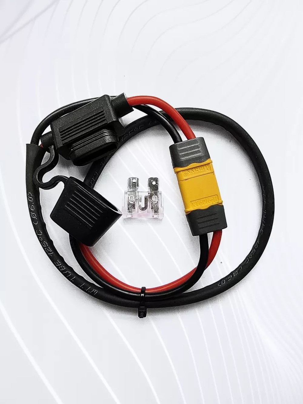 Кабель питания АКБ с предохранителем (50 см, 14 AWG, XT60)