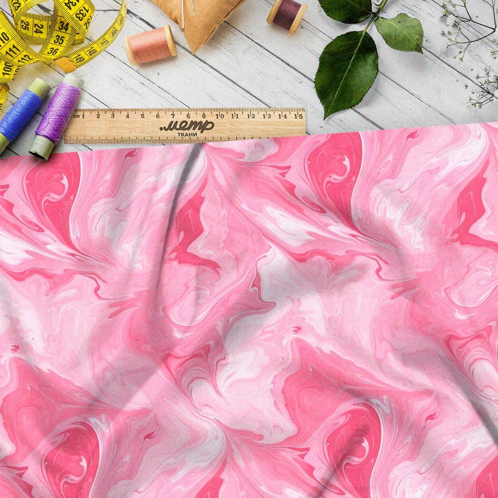 Ткань премиум Оксфорд 600D розовые разводы