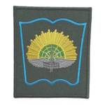 Шеврон вышитый ЯВВУ ПВО оливковый фон