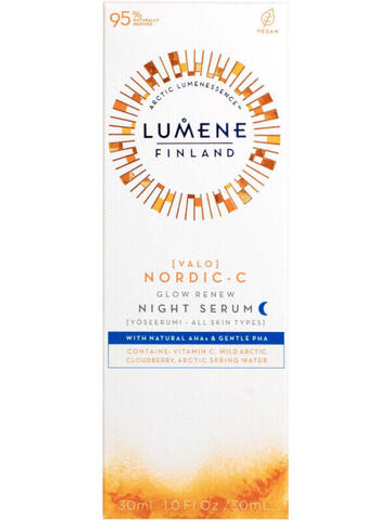 Lumene Nordic-C Glow Renew Night Serum Обновляющая ночная сыворка, придающая сияние