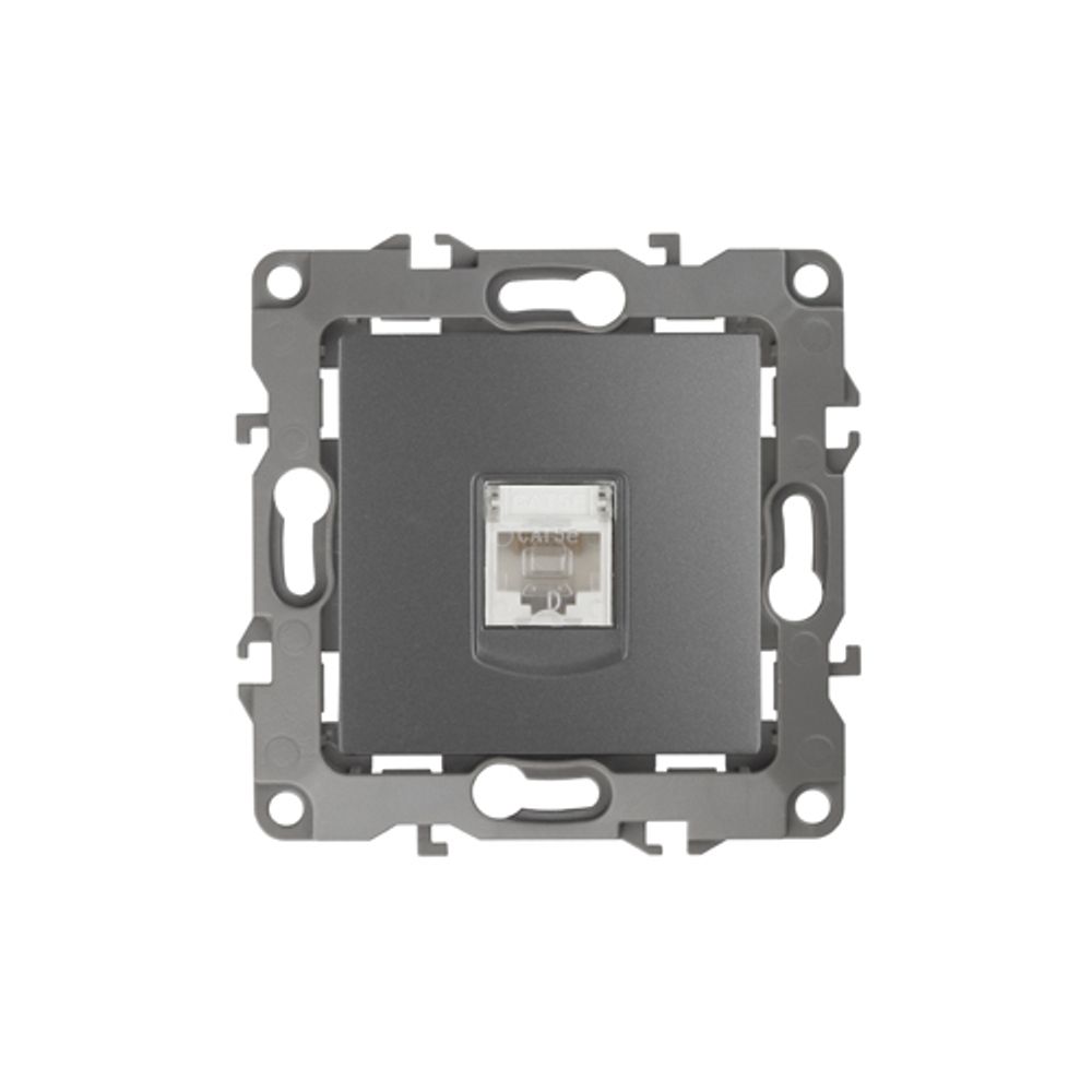 12-3107-12 ЭРА Розетка информационная RJ45, IP20, Эра12, графит
