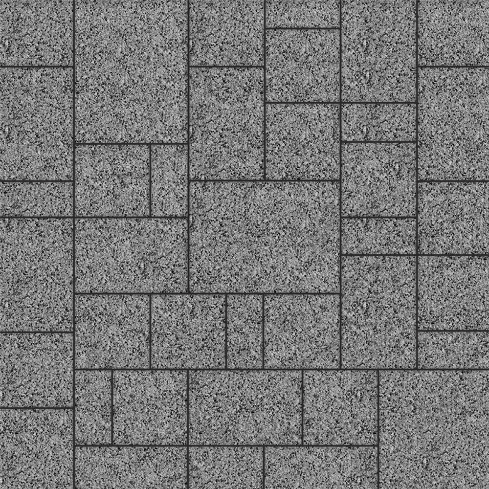 Тротуарная плитка МЮНХЕН - Гранит+ Серый с черным, комплект из 4 видов плит
