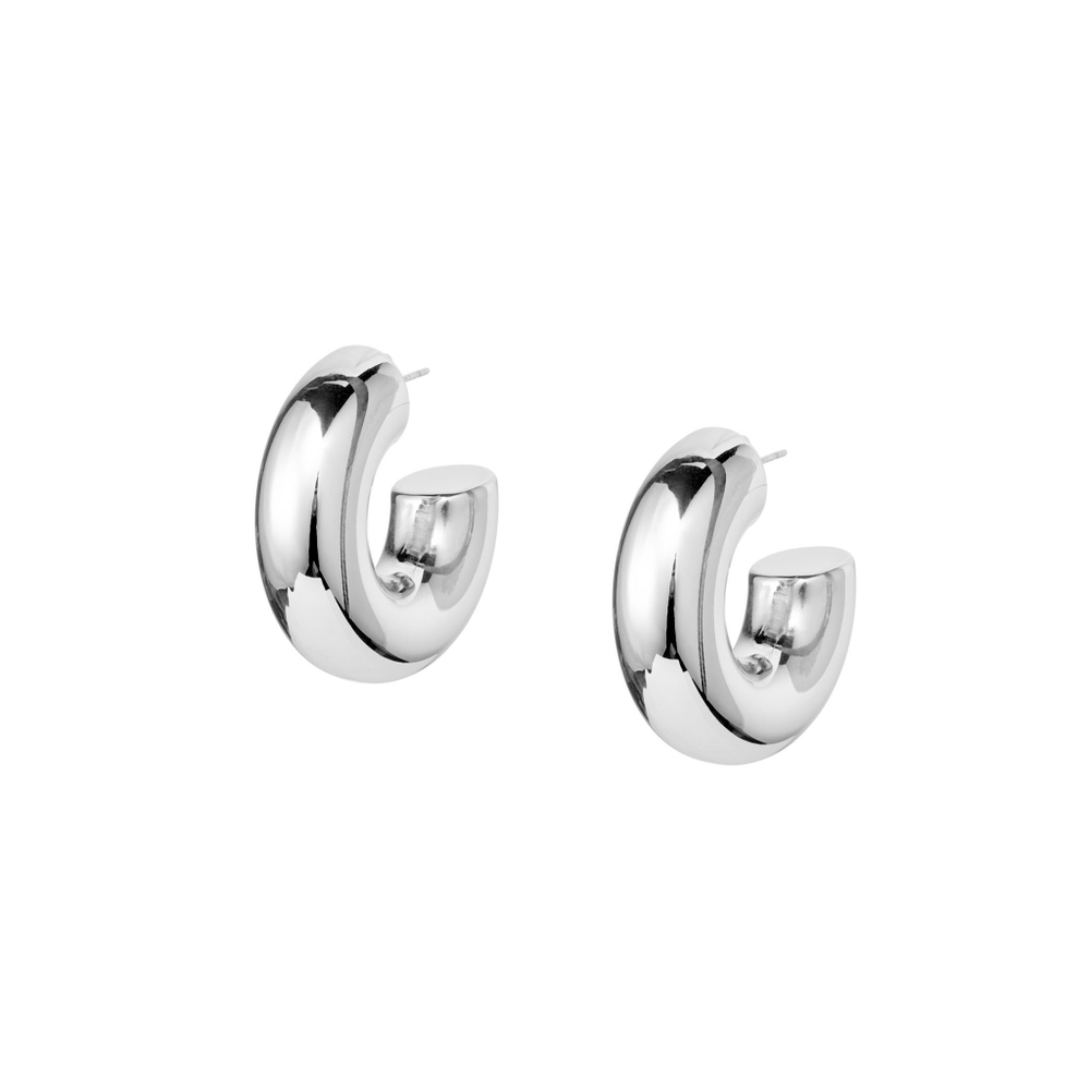Серьги- кольца ребристые, серебро – купить за 2 500 ₽ | TREASURE STORE
